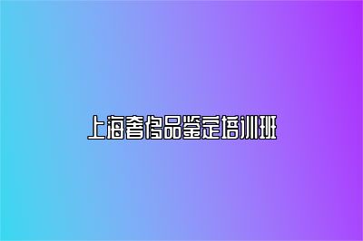 上海奢侈品鑒定培訓(xùn)班