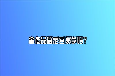 奢侈品鑒定容易學(xué)嗎？