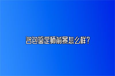 名包鑒定師前景怎么樣？